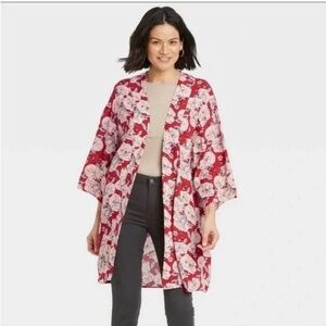 Knox Rose M/L woman’s Floral Kimono Cardigan